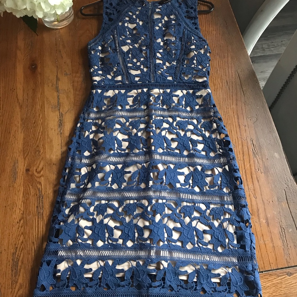 Navy blue lace dress - size small!